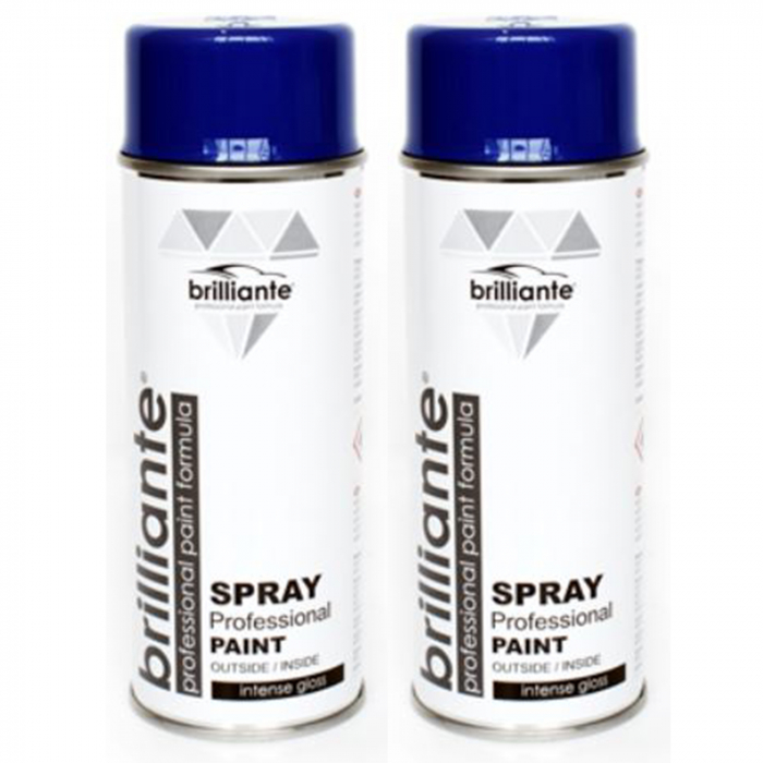 Pachet 2 x Vopsea Spray Brilliante Albastru Marin Ral 5002 400 ml