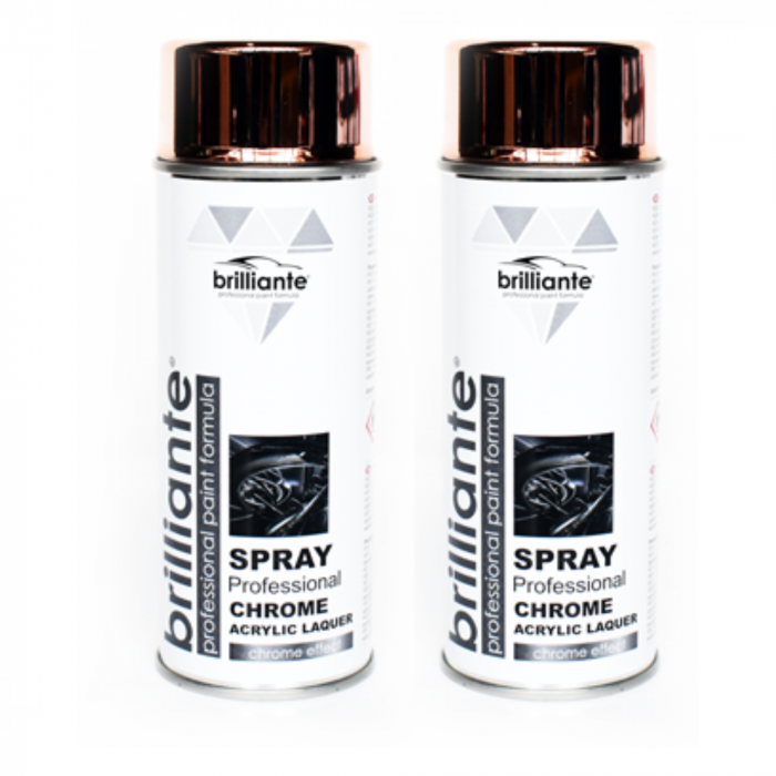 Pachet 2 x Vopsea Spray Brilliante Crom Cupru 400 ml