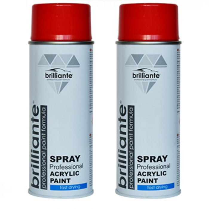 Pachet 2 x Vopsea Spray Brilliante Rosu Trafic RAL 3020 400 ml