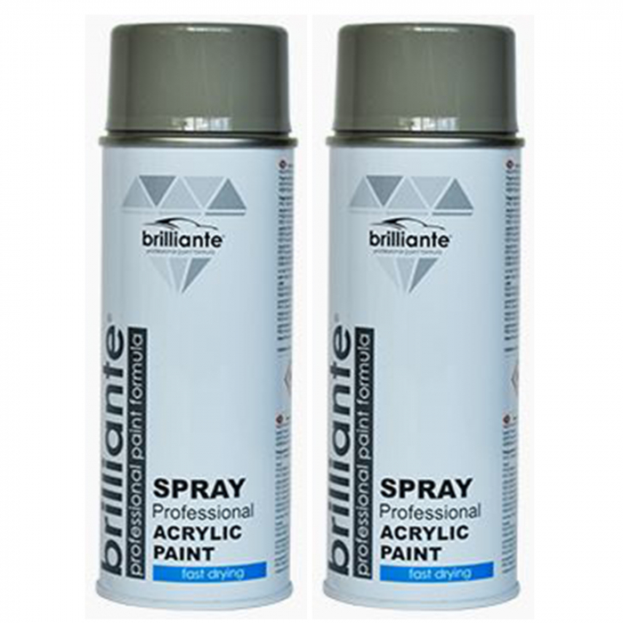 Pachet 2 x Vopsea Spray Gri Piatra, Ral 7030, Brilliante, 400 ml