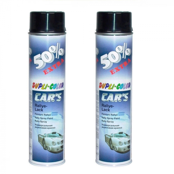 Pachet 2 x Vopsea Spray Negru Lucios pentru Jante 600 ml Dupli Color
