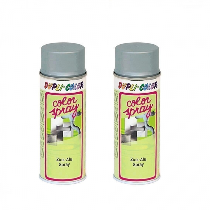 Pachet 2 x  Vopsea spray Zinc Aluminiu 400 ml Dupli Color