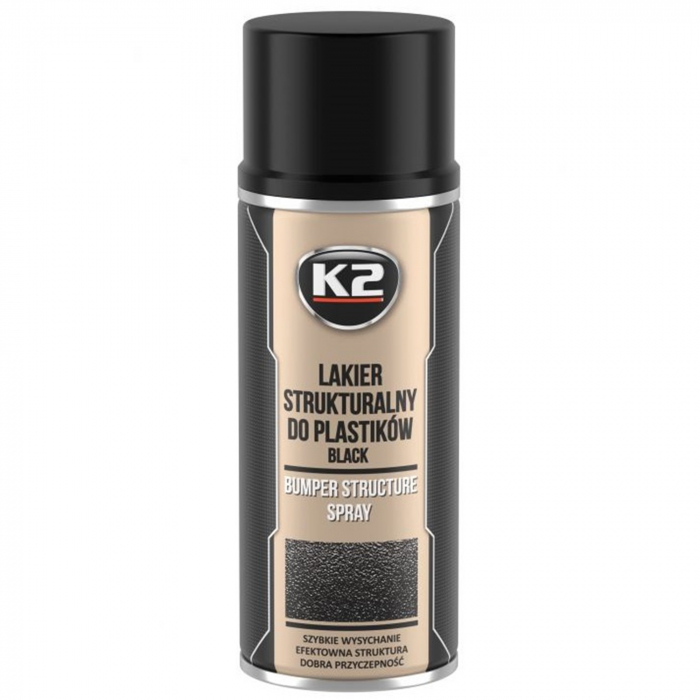 Vopsea Texturata K2 pentru plastic bara protectie 400 ml