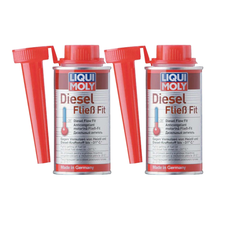 Pachete - Pachet 2 x Aditiv Motorina Anti-Inghet Liqui Moly Diesel Flow Fit, 150 ml, Previne Gelifierea, Imbunatateste Filtrabilitatea, Compatibil Euro 6