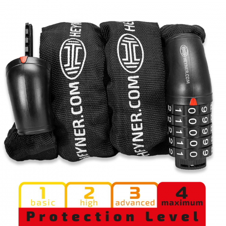 Antifurt bicicleta - Antifurt bicicleta cablu otel cu cifru Heyner, 90 cm