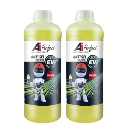Branduri - Pachet 2 litri Antigel AiPerfect EV (Electric Vehicle) Gata Preparat până la −35∘C, Culoare Galben
