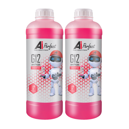 Antigel - Pachet 2 litri Antigel Concentrat AiPerfect G12 OAT (VW TL 774-F, Culoare Roșu/Roz)