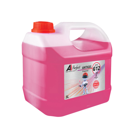 Antigel - Antigel Auto G12R AiPerfect, 3 Litri, Gata de Utilizare -35°C, Roz/Rosu, Compatibil VW TL 774-D/F, MAN 324 SNF, ASTM D3306