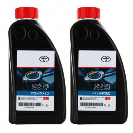 Branduri - Pachet 2 litri Antigel Toyota Long Life Coolant gata preparat rosu