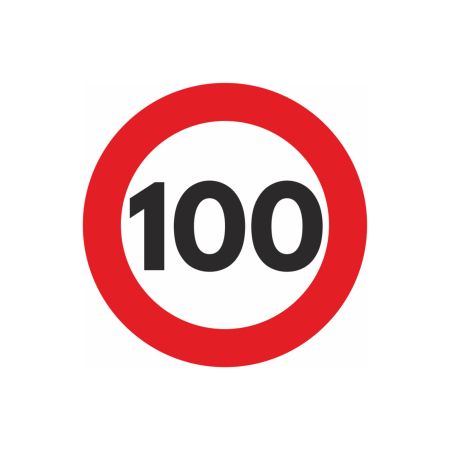 Suporturi Auto - Autocolant Hico Limită Viteză 100 km/h Film Reflectorizant Clasa I