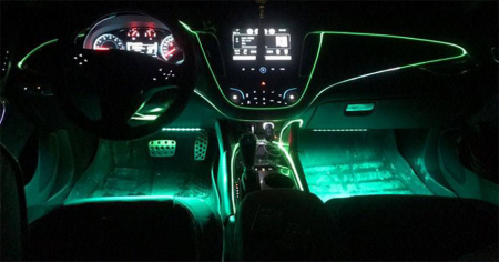 BANDA LED INTERIOR AUTO VERDE 2M [2]