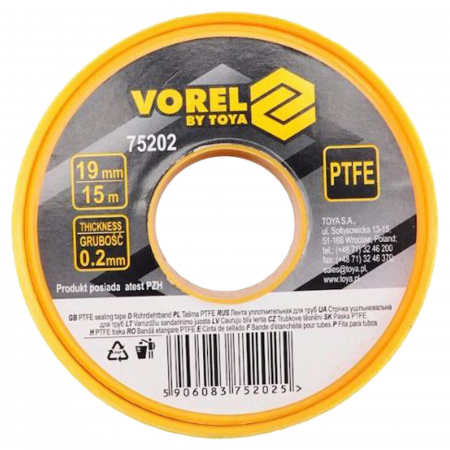 Branduri - Banda teflon Vorel 75202, lungime 15 m