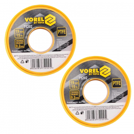 Branduri - Pachet 2 x banda teflon Vorel 75202, lungime 15 m