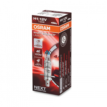 Halogen - Bec halogen H1 12V Osram Night Breaker Laser NextGen +150%
