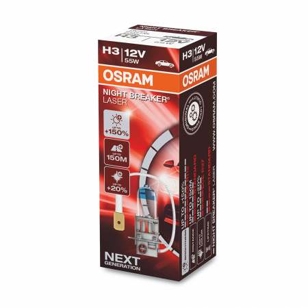 Halogen - Bec H3 12V Osram Night Breaker Laser NextGen +150%