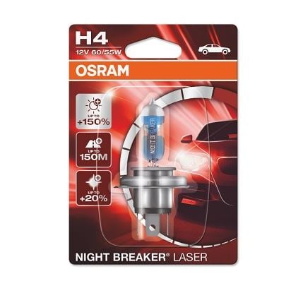 Halogen - BEC 12V H4 60/55 W NIGHT BREAKER LASER NEXTGEN +150% BLISTER 1 BUC OSRAM