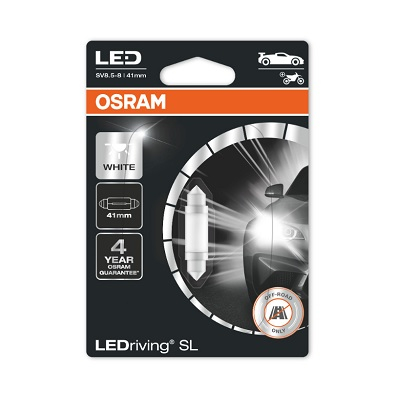 Auxiliare LED - Bec Auxiliar cu LED 12V C5W 41MM, White, 6000K