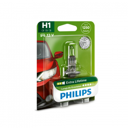 Halogen - Bec Far H1 55W 12V Philips Longer Life Ecovision
