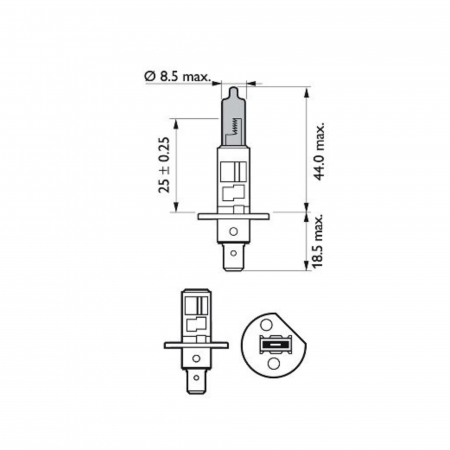 Bec Far H1 55W 12V White Vision Philips Ultra (Blister) [2]