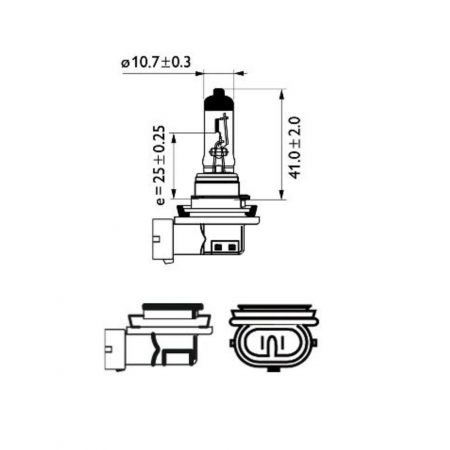 Bec Far H11 12V 55W  Philips Vision(Blister) [2]