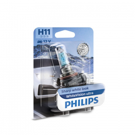 Electrica si Electronice Auto - Bec Far H11 12V 55W White Vision Philips Ultra (Blister)