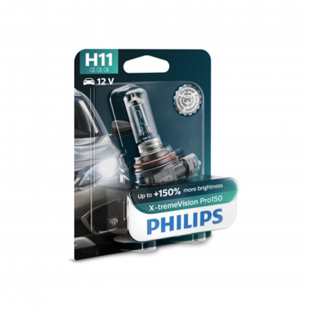 Electrica si Electronice Auto - Bec Far H11 12V 55W X-Treme Vision Pro150 (Blister) Philips