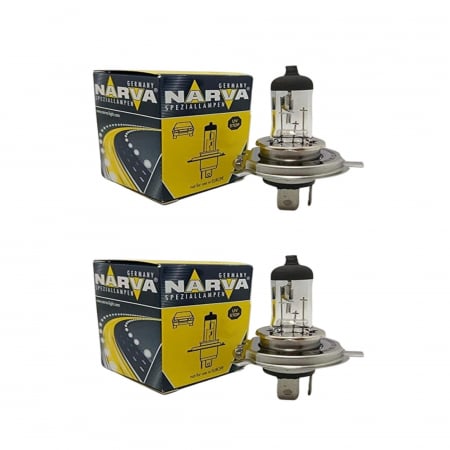 Halogen - Pachet 2 Becuri Far H4 24V P43T 75/70W Narva