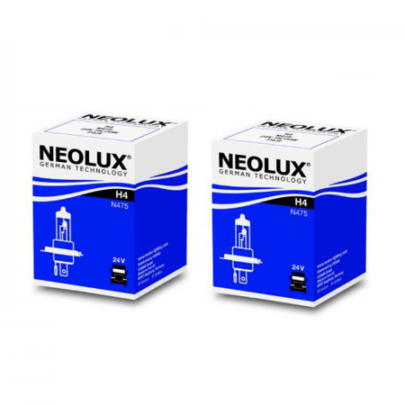 Halogen - Pachet 2 x Bec Far H4 24V P43T 75/70W Neolux