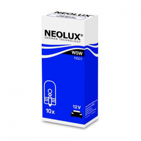 Electrica si Electronice Auto - Set 10 buc Bec Fara Soclu 12V W5W Neolux W2.1X9.5D