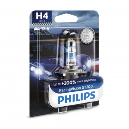 Halogen - Bec Far H4 60/55W 12V Racing Vision GT200 Philips (Blister)