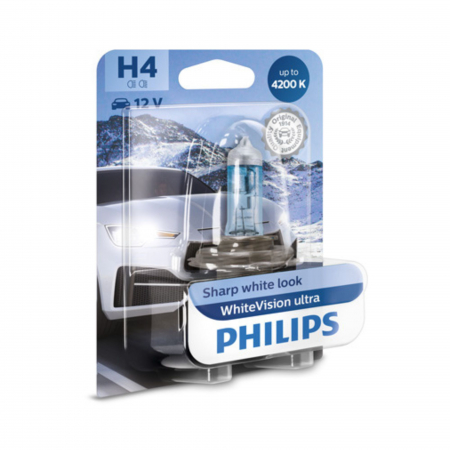 Halogen - Bec Far H4 60/55W 12V White Vision Ultra Philips (Blister)