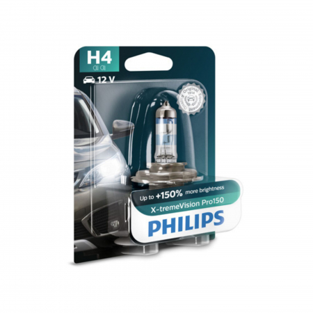 Halogen - Bec Far H4 60/55W 12V X-Treme Vision Pro150 (Blister) Philips