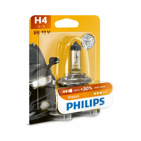 Electrica si Electronice Auto - Bec Far H4 P43T 60/55W 12V Vision (Blister) Philips