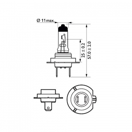 Bec Far H7 55W 12V Vision Plus Philips [2]