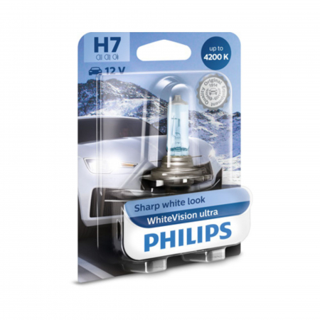 Halogen - Bec Far H7 55W 12V White Vision Ultra Philips (Blister)