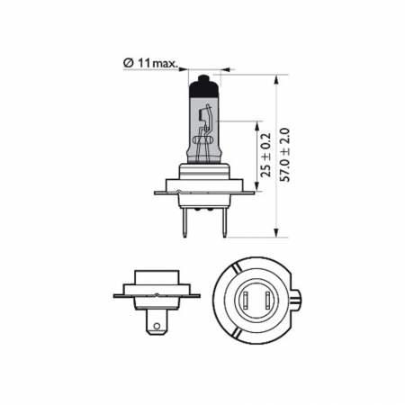 Bec Far H7 55W 12V White Vision Ultra Philips (Blister) [2]