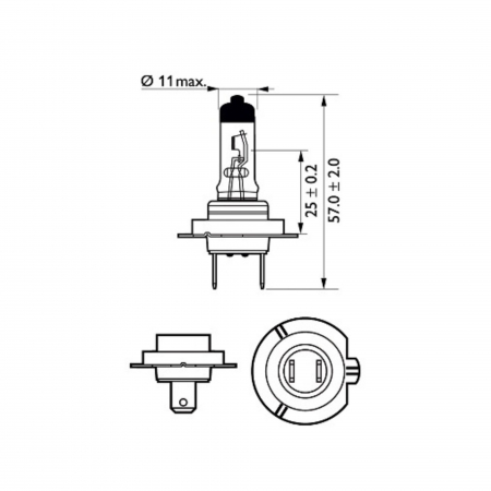 Bec Far H7 55W 12V X-Treme Vision Pro150 (Blister) Philips [2]