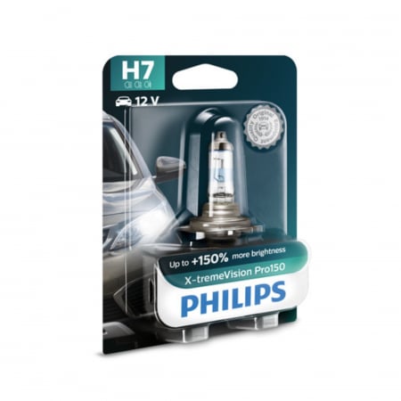 Electrica si Electronice Auto - Bec Far H7 55W 12V X-Treme Vision Pro150 (Blister) Philips