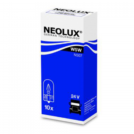Electrica si Electronice Auto - Set 10 buc Bec Fara Soclu 24V W5W Neolux