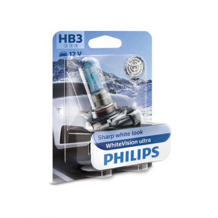 Halogen - Bec Far HB3 12V P20D 65W Philips (Blister) White Vision Ultra