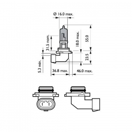 Bec Far HB3 12V P20D 65W Philips (Blister) White Vision Ultra [2]