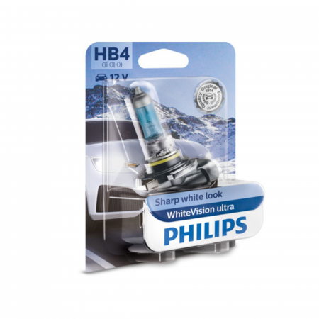 Becuri Auto - Bec Far HB4 12V P22D 51W (Blister) White Vision Ultra Philips