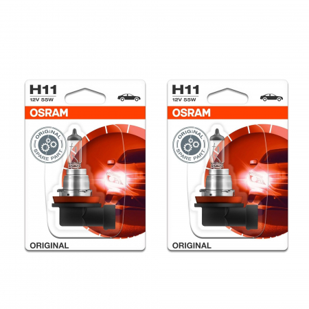 Electrica si Electronice Auto - Pachet 2 becuri halogen H11 12V 55W Osram Original blister