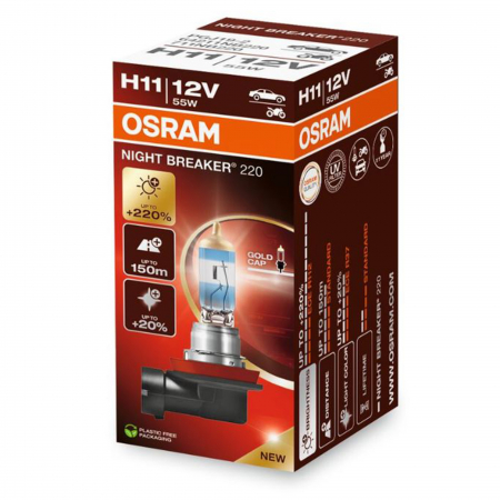 Electrica si Electronice Auto - Bec halogen H11 12V Osram Night Breaker 220%