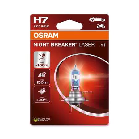 Halogen - Bec halogen H7 12V Osram Night Breaker Laser NextGen +150% blister 1 bucata