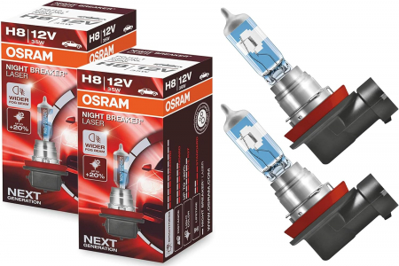 Electrica si Electronice Auto - Pachet 2 Bec halogen H8 12V Osram Night Breaker Laser NextGen + 150%