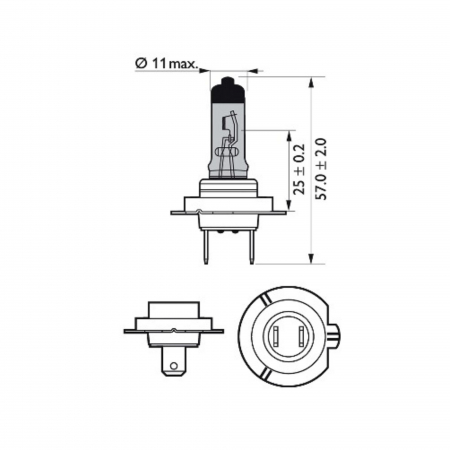 Pachet 2 Becuri Moto H7 Crystal Vision Ultra 12V 55W (Blister) Philips [2]