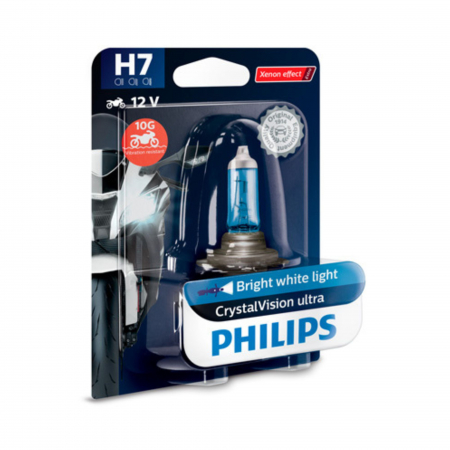 Halogen - Bec Moto H7 Crystal Vision Ultra 12V 55W (Blister) Philips