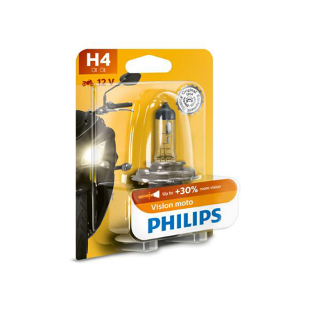 Becuri Moto - Bec Moto Halogen H4 Philips Vision 12V 60/55W