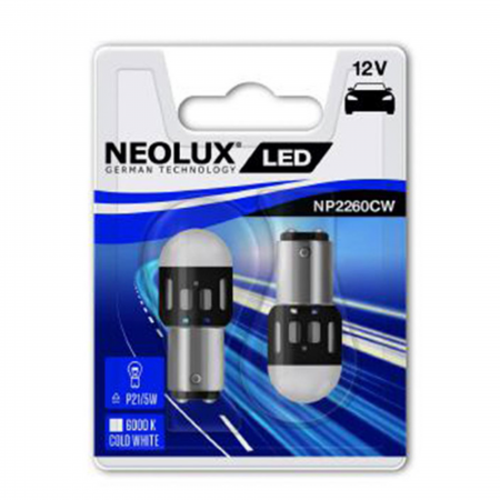 Auxiliare LED - Set 2 buc Bec Led 12V 1.2W Bay15D Blister Neolux